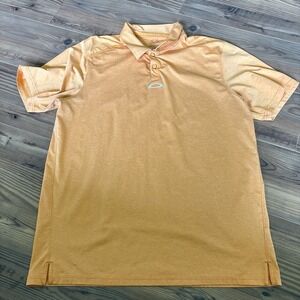Oakley Hydrolix Polo Shirt Mens large Orange Golf Casual Short Sleeve
